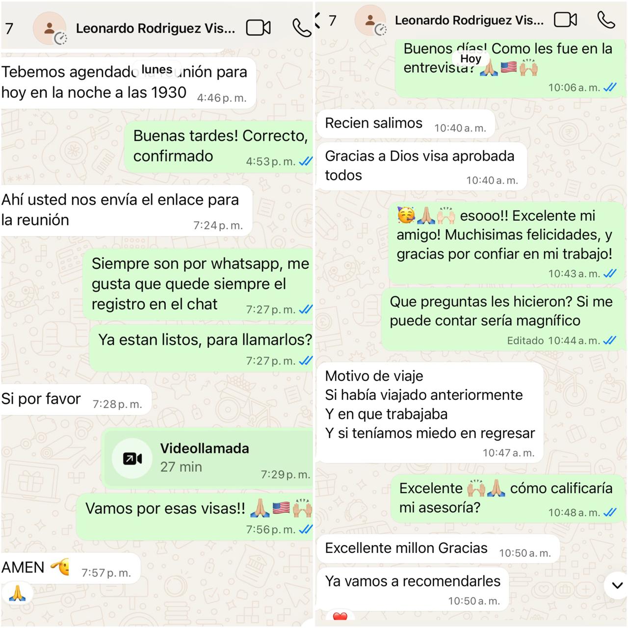 Testimonio de cliente por WhatsApp 3