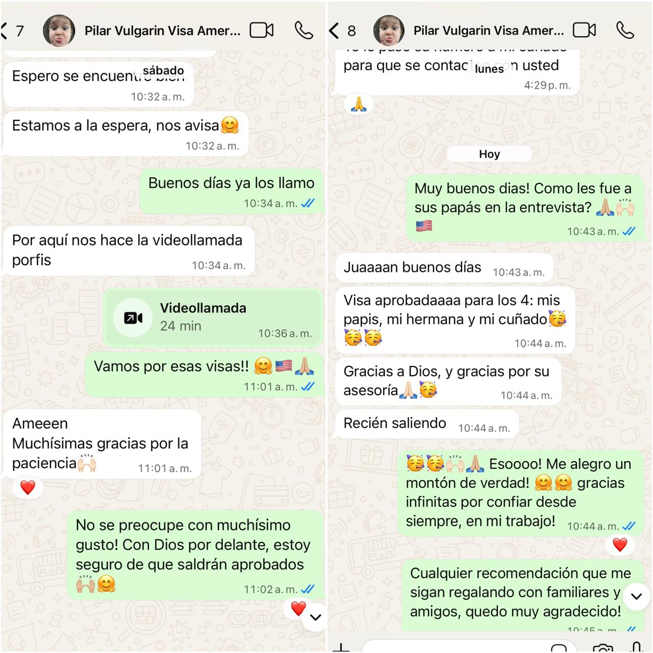 Testimonio de cliente por WhatsApp 2