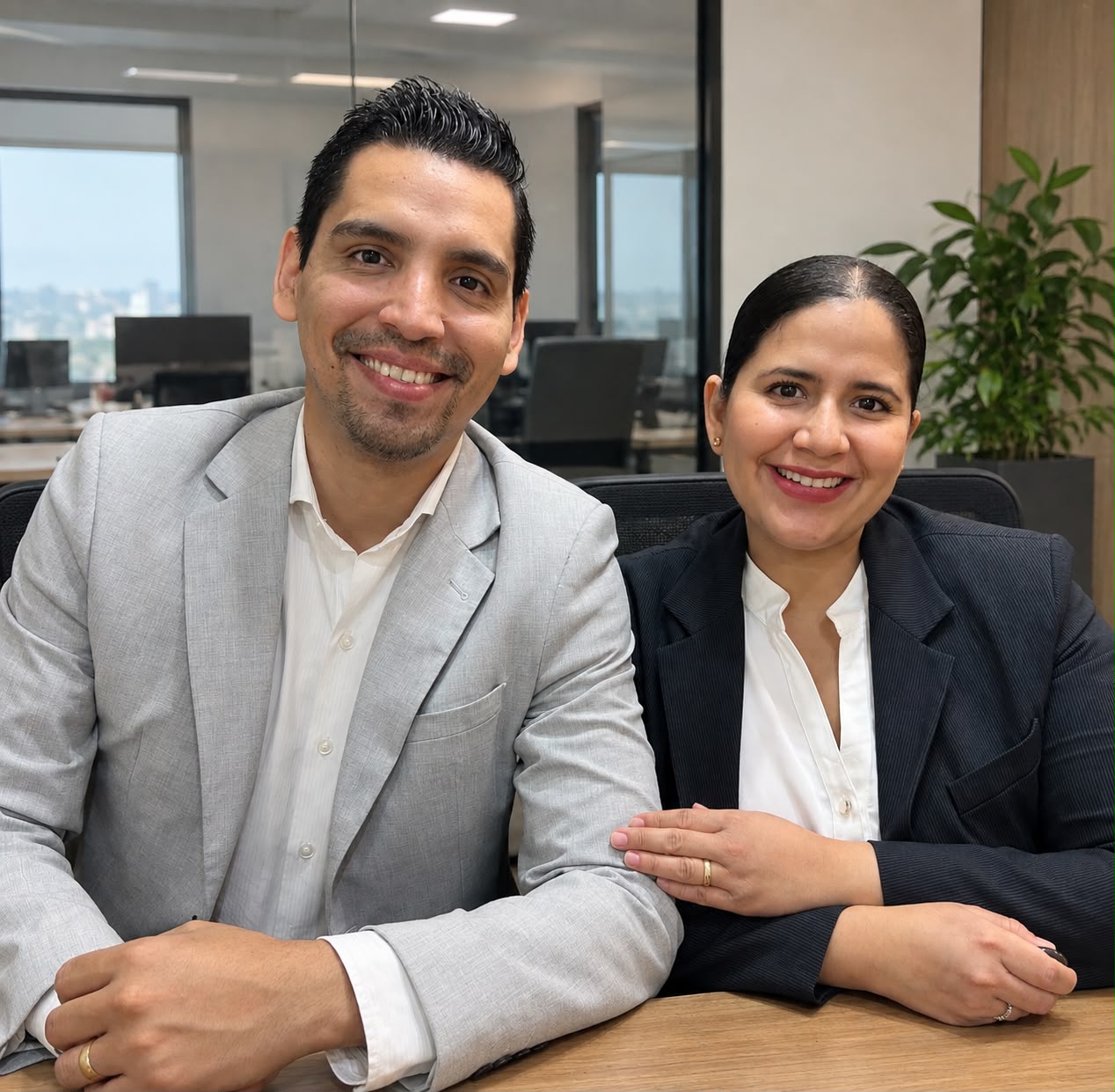 Juan Diego Vanegas y Michelle, fundadores de Tu Visa Conmigo
