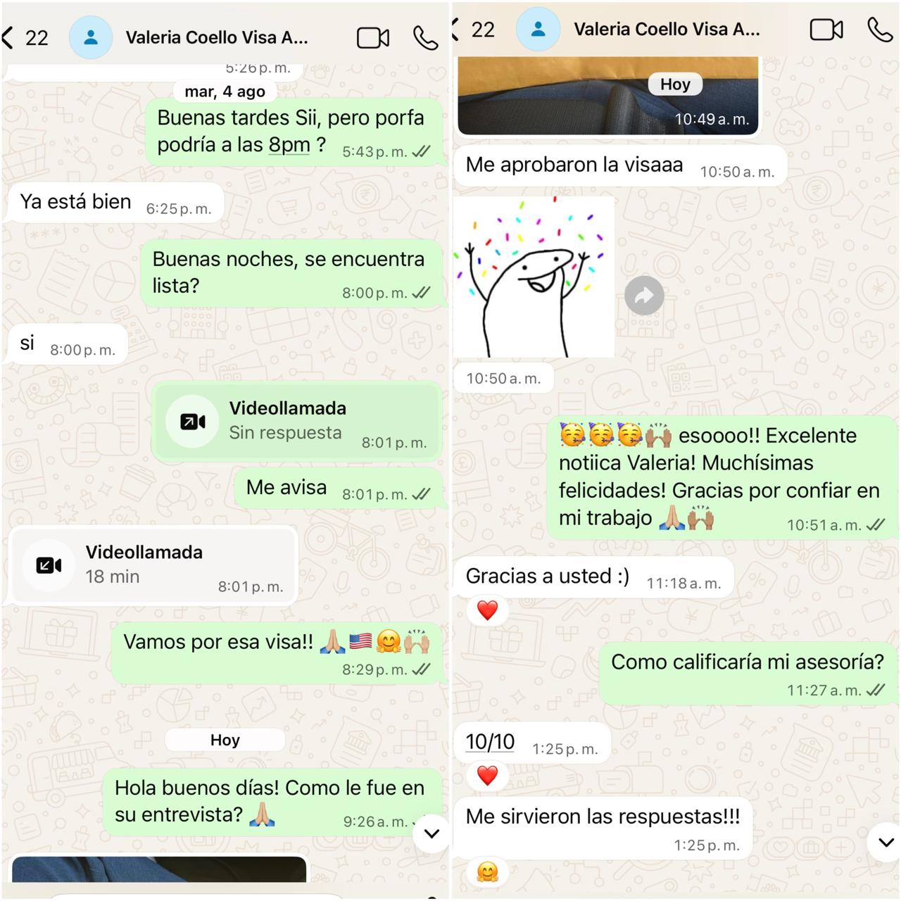 Testimonio de cliente por WhatsApp 6